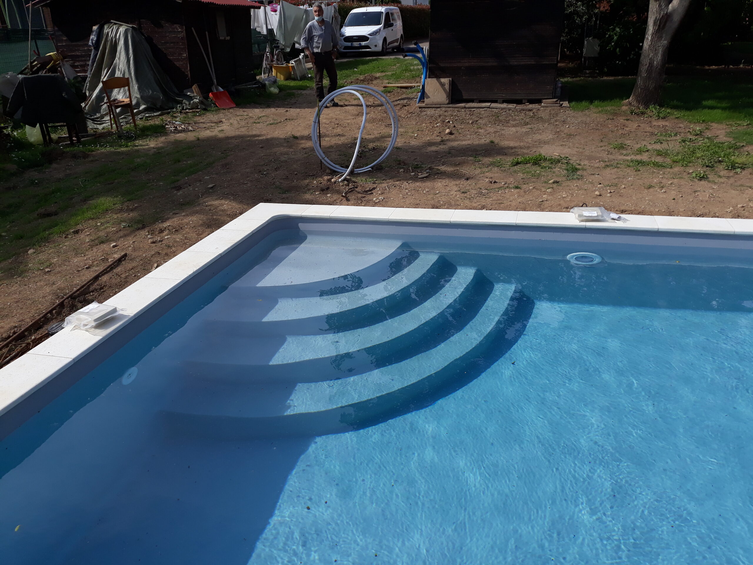 Piscina in kit Magiline da 4 x 8 mt altezza 1.5 mt con scala a angolo - immagine 25