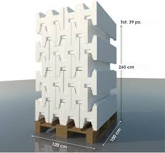 EPS BLOK 1000 MODULO DIRITTO in confezioni da 9 pezzi